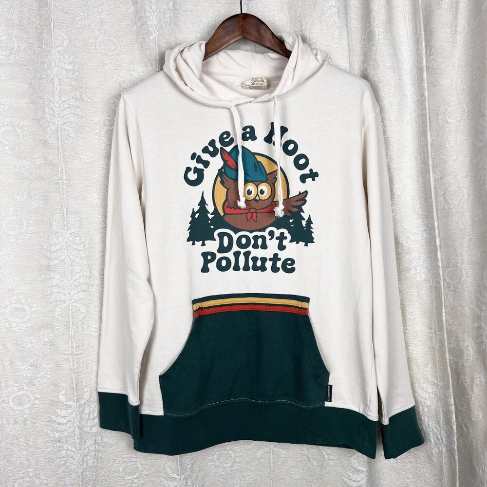 Give A Hoot unisex hoodie The Landmark Project Woodsy Owl cotton blend outdoors